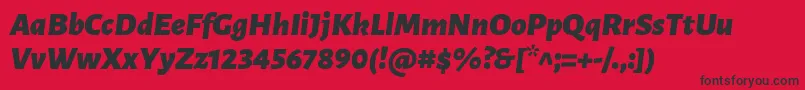 LunasansBlackitalic Font – Black Fonts on Red Background