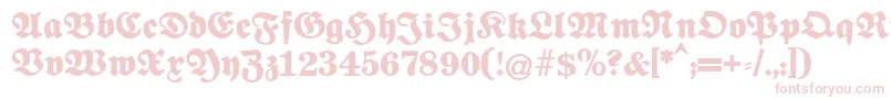 Fettenationalfraktur Font – Pink Fonts on White Background