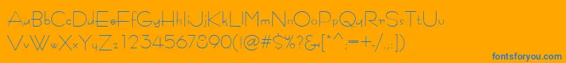 KonkordRetro Font – Blue Fonts on Orange Background