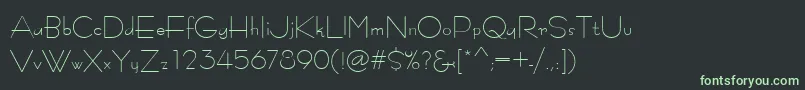 フォントKonkordRetro – 黒い背景に緑の文字
