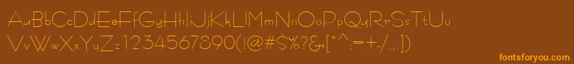 KonkordRetro Font – Orange Fonts on Brown Background