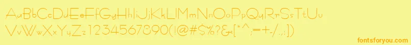 KonkordRetro Font – Orange Fonts on Yellow Background