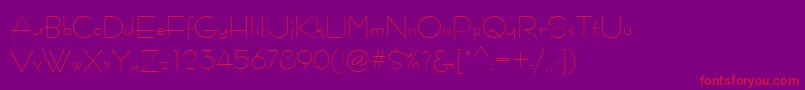 KonkordRetro Font – Red Fonts on Purple Background