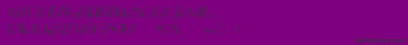 UppeaCnItalic-fontti – mustat fontit violetilla taustalla
