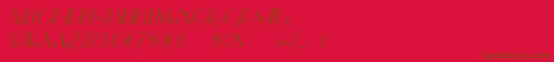 UppeaCnItalicフォントについての詳細 フォントUppeaCnItalic – 赤い背景に茶色の文字