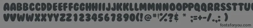 Bubblegum Font – Black Fonts on Gray Background