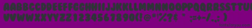 Police Bubblegum – polices noires sur fond violet