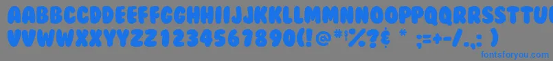 Bubblegum Font – Blue Fonts on Gray Background