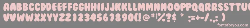Bubblegum Font – Pink Fonts on Gray Background