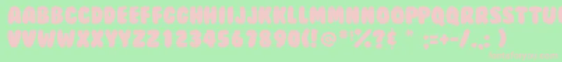 Bubblegum Font – Pink Fonts on Green Background