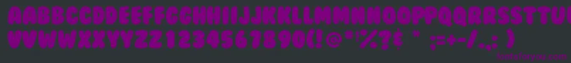 Bubblegum Font – Purple Fonts on Black Background