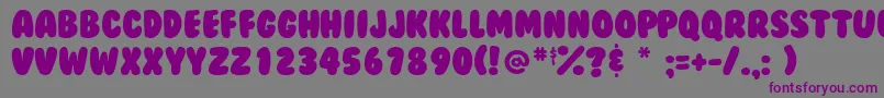 Bubblegum Font – Purple Fonts on Gray Background