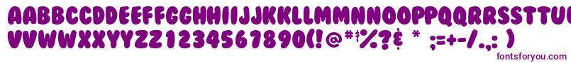 Bubblegum Font – Purple Fonts on White Background