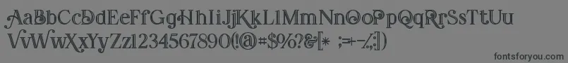 Amadeustinline-Schriftart – Schwarze Schriften auf grauem Hintergrund