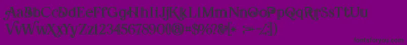 Amadeustinline Font – Black Fonts on Purple Background