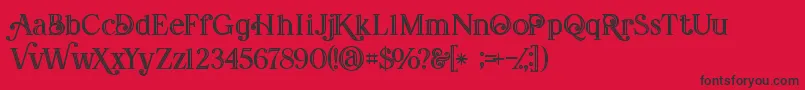 Amadeustinline Font – Black Fonts on Red Background