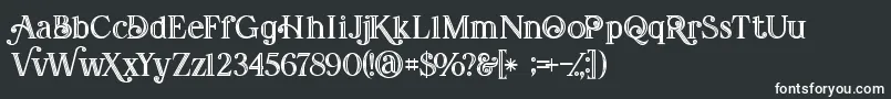 Amadeustinline Font – White Fonts on Black Background