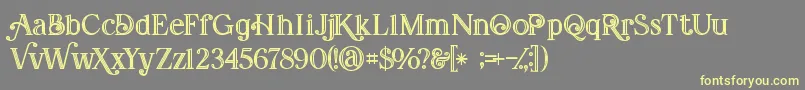 Amadeustinline Font – Yellow Fonts on Gray Background