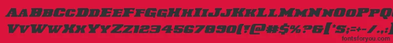 Laredotrailital Font – Black Fonts on Red Background