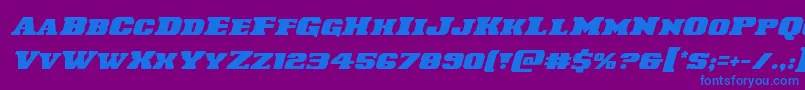 Laredotrailital Font – Blue Fonts on Purple Background