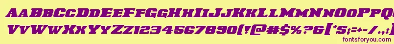 Laredotrailital Font – Purple Fonts on Yellow Background
