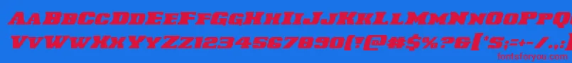 Laredotrailital Font – Red Fonts on Blue Background