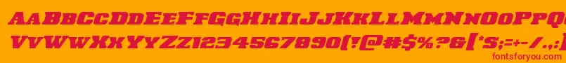 Laredotrailital Font – Red Fonts on Orange Background