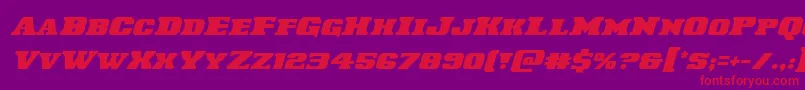 Laredotrailital Font – Red Fonts on Purple Background