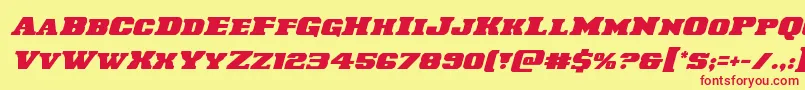 Laredotrailital Font – Red Fonts on Yellow Background