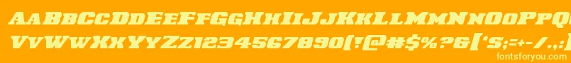 Laredotrailital Font – Yellow Fonts on Orange Background