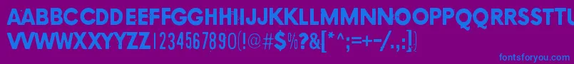 Kopio639 Font – Blue Fonts on Purple Background