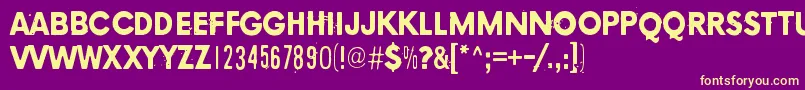 Kopio639 Font – Yellow Fonts on Purple Background