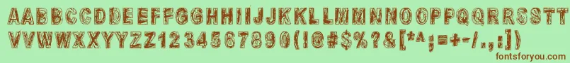 MoliendaDePiedra Font – Brown Fonts on Green Background