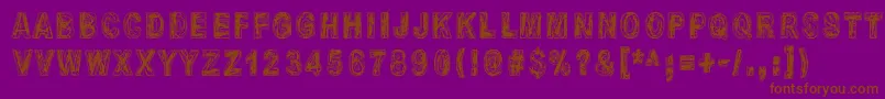 MoliendaDePiedra Font – Brown Fonts on Purple Background