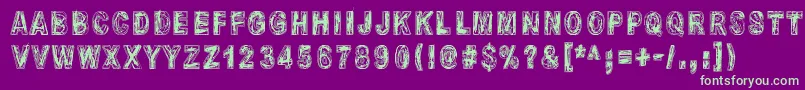 MoliendaDePiedra Font – Green Fonts on Purple Background