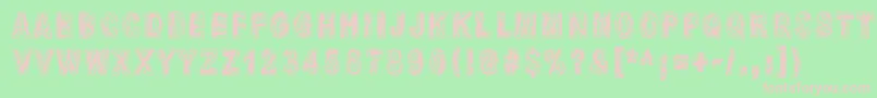 MoliendaDePiedra-fontti – vaaleanpunaiset fontit vihreällä taustalla