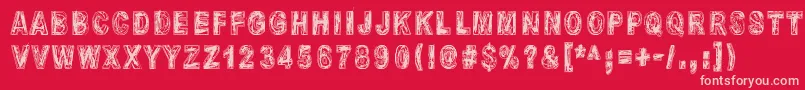 MoliendaDePiedra Font – Pink Fonts on Red Background