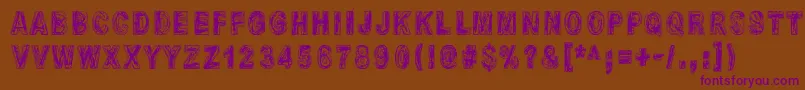 MoliendaDePiedra Font – Purple Fonts on Brown Background