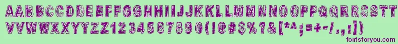 MoliendaDePiedra Font – Purple Fonts on Green Background