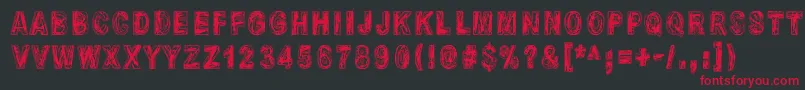 MoliendaDePiedra Font – Red Fonts on Black Background