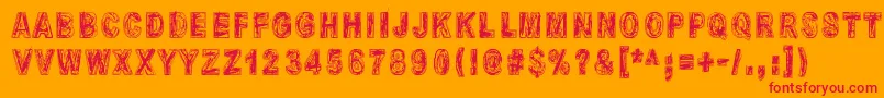 More about MoliendaDePiedra Font MoliendaDePiedra Font – Red Fonts on Orange Background