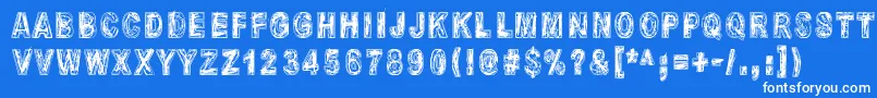 MoliendaDePiedra Font – White Fonts on Blue Background