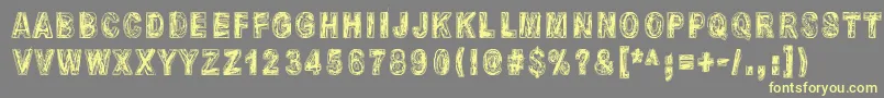 MoliendaDePiedra-fontti – keltaiset fontit harmaalla taustalla