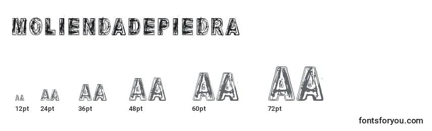 Размеры шрифта MoliendaDePiedra