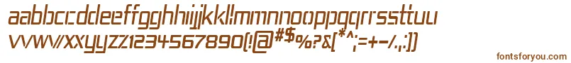 RepublikaIvCndItalic-fontti – ruskeat fontit valkoisella taustalla