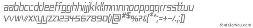 RepublikaIvCndItalic-fontti – harmaat kirjasimet valkoisella taustalla