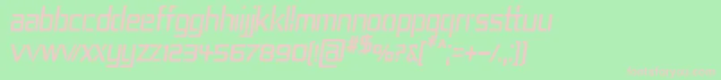 RepublikaIvCndItalic Font – Pink Fonts on Green Background