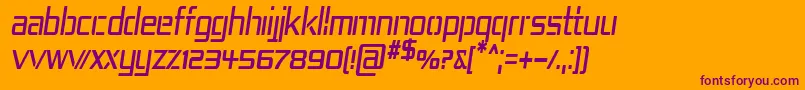 RepublikaIvCndItalic Font – Purple Fonts on Orange Background