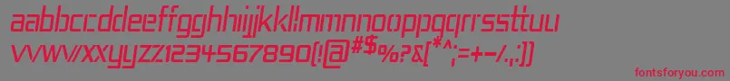 RepublikaIvCndItalic Font – Red Fonts on Gray Background