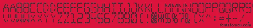 Digital Dream Narrow Font – Black Fonts on Red Background